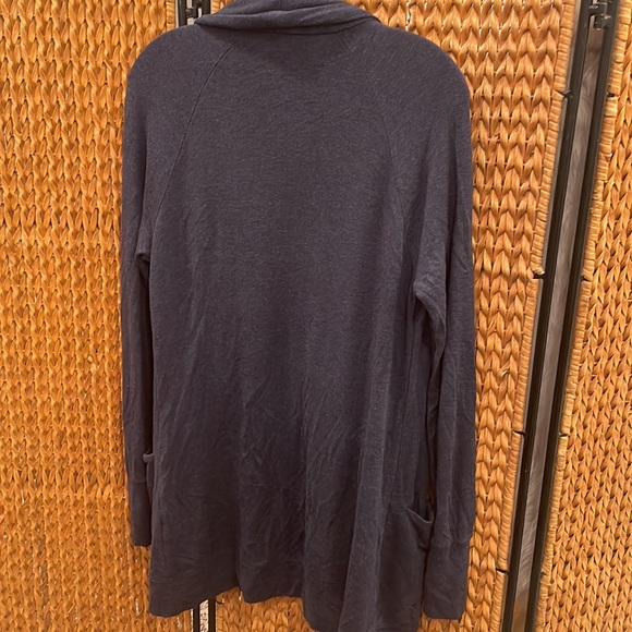 ATHLETA PRANAYAMA modal Studio Sweater ~wrap ~ navy blue - Picture 10 of 10